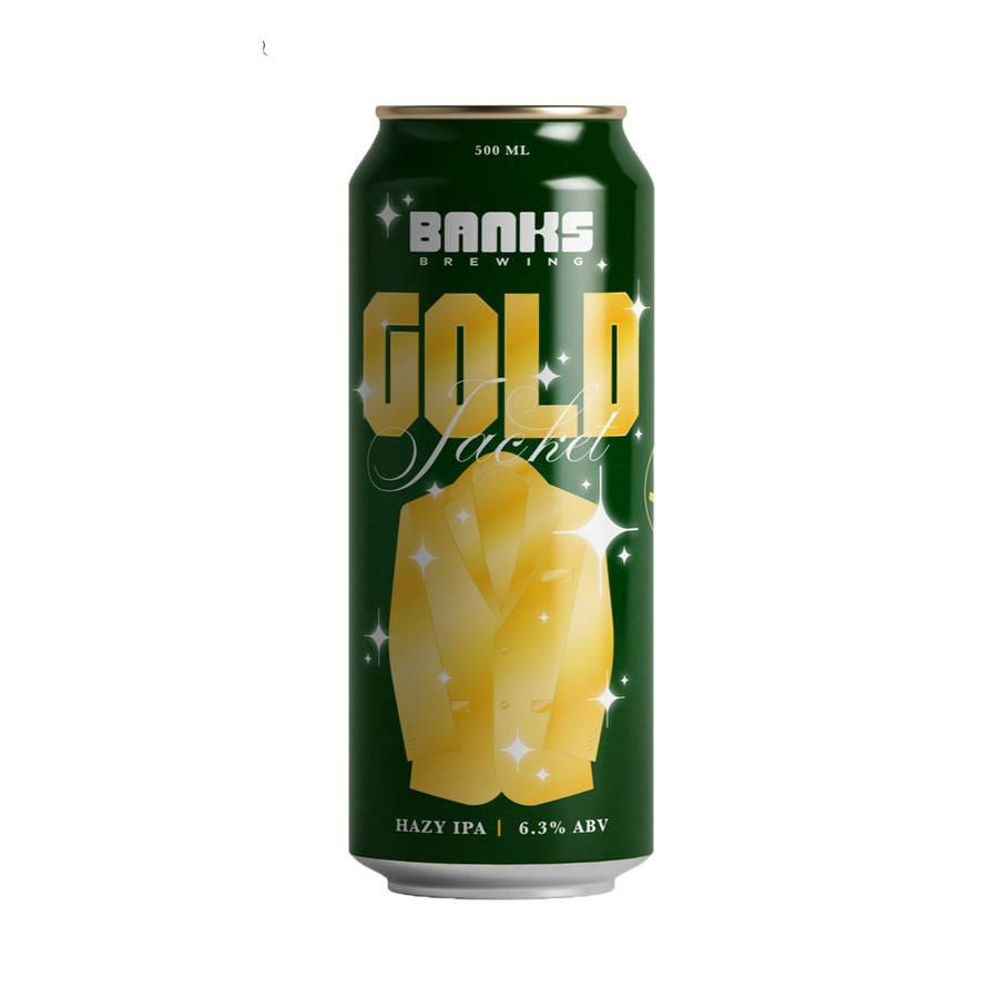 Banks brewing - Gold Jacket Hazy IPA 6.3% 500ml Can