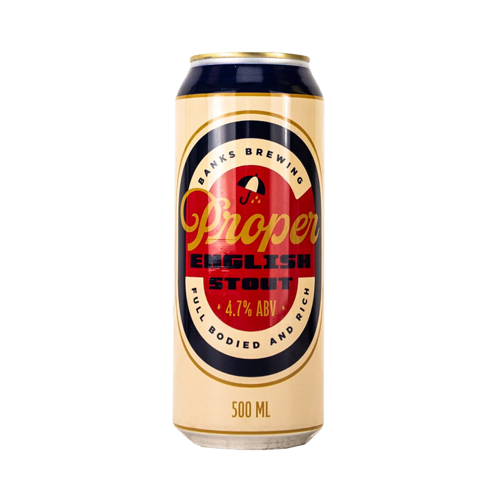 Banks Brewing - Proper English Stout 4.7% 500ml Can