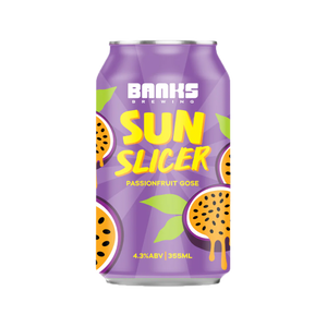 Banks Brewing - Sun Slicer Passionfruit Gose 4.3% 355ml Can