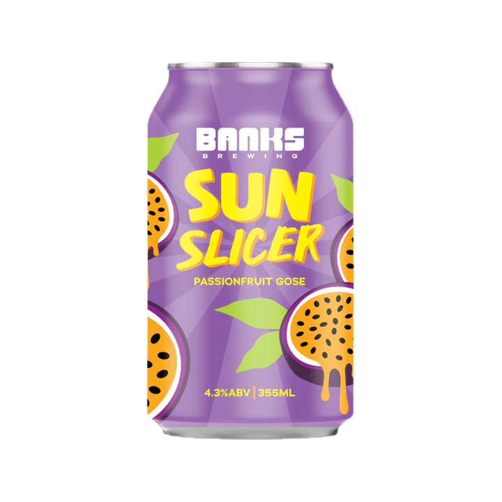 Banks Brewing - Sun Slicer Passionfruit Gose 4.3% 355ml Can
