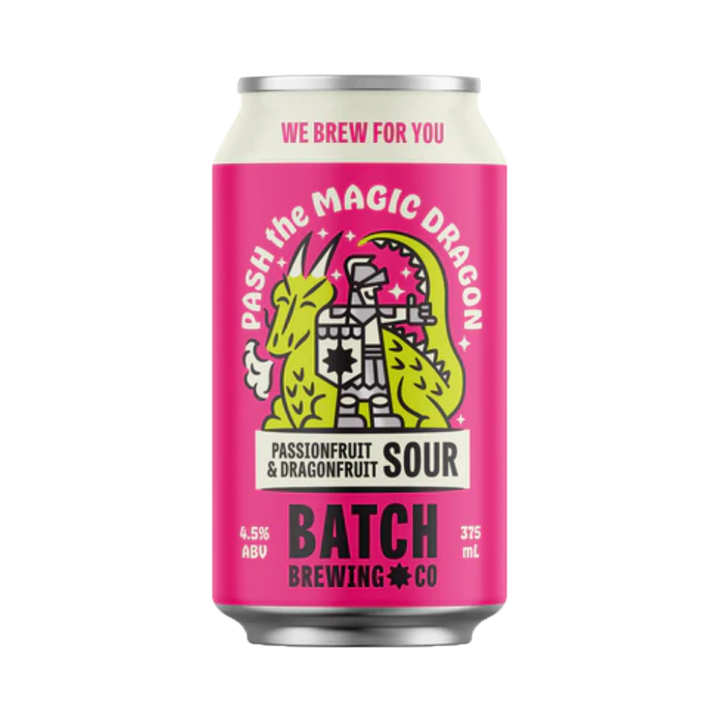 Batch Brewing Co - Pash The Magic Dragon Passionfruit & Dragonfruit Sour 4.5% 375ml Can