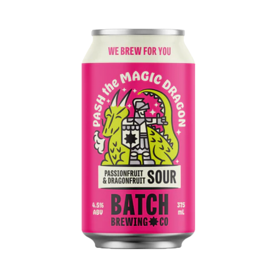 Batch Brewing Co - Pash The Magic Dragon Passionfruit & Dragonfruit Sour 4.5% 375ml Can