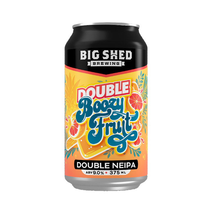 Big Shed Brewing Co - Double Boozy Fruit NEIPA 9% 375ml Can