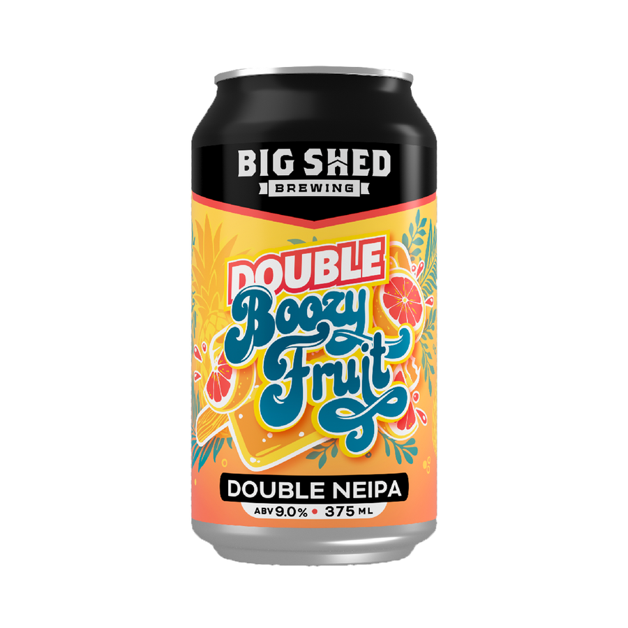 Big Shed Brewing Co - Double Boozy Fruit NEIPA 9% 375ml Can