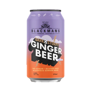 Blackmans Brewery - Dark & Stormy Alcoholic Ginger Beer 4% 375ml Can