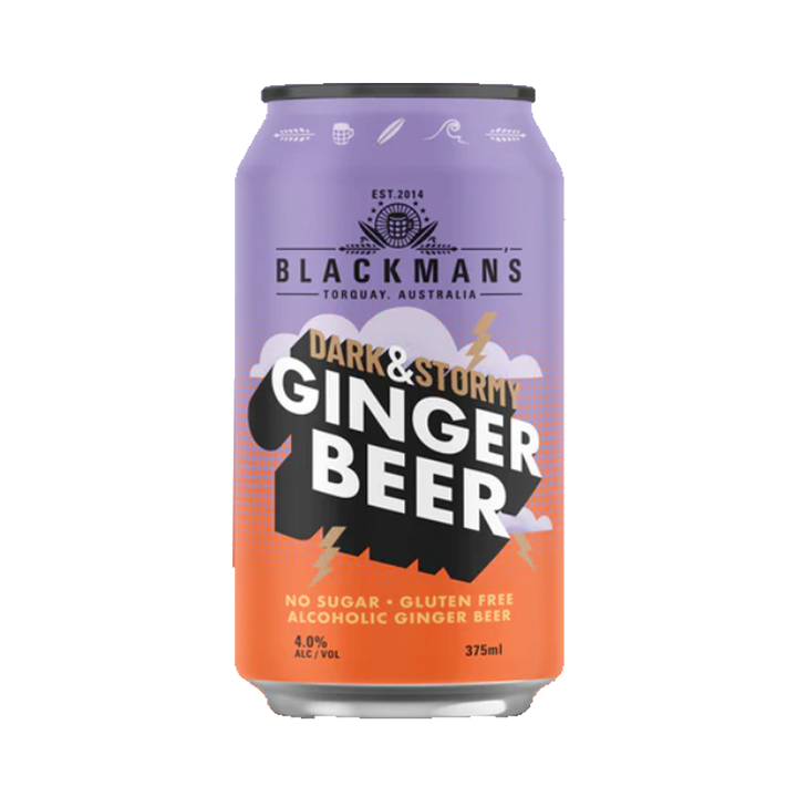 Blackmans Brewery - Dark & Stormy Alcoholic Ginger Beer 4% 375ml Can