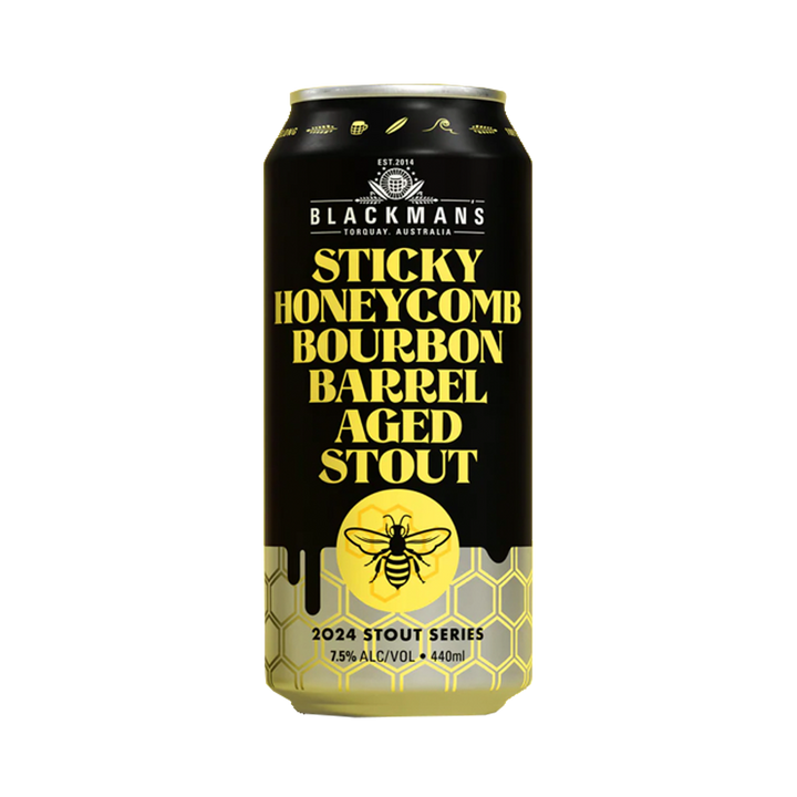 Blackmans Brewery - Sticky Honeycomb Bourbon Barrel Aged Stout 7.5% 440ml Can