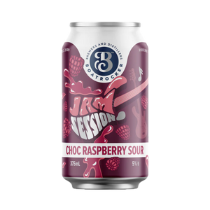 Boatrocker Brewers & Distillers- Jam Session Choc Raspberry Sour 5% 375ml Can
