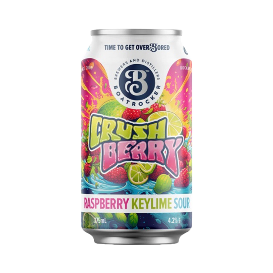 Boatrocker Brewers & Distillers - Crush Berry Raspberry Key Lime Sour 4.2% 375ml Can