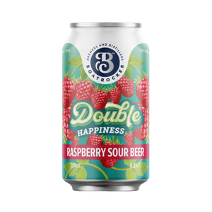 Boatrocker Brewers & Distillers - Double Happiness Raspberry  Sour Beer 6.8% 375ml Can