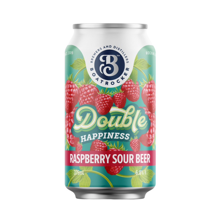 Boatrocker Brewers & Distillers - Double Happiness Raspberry  Sour Beer 6.8% 375ml Can