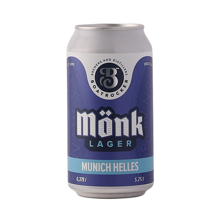 Boatrocker Brewers & Distillers - Monk Munich Helles 5.2% 375ml Can