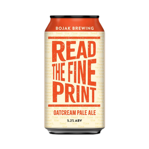 Bojak Brewing - Read The Fine Print Oatcream Pale Ale 5.2% 375ml Can