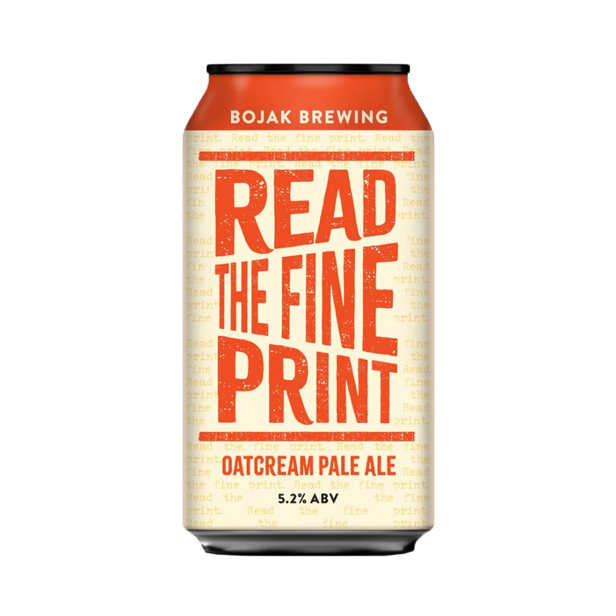 Bojak Brewing - Read The Fine Print Oatcream Pale Ale 5.2% 375ml Can