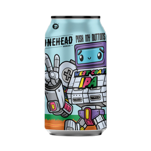 Bone Head Brewing - Push My Buttons West Coast IPA 6.1% 375ml Can