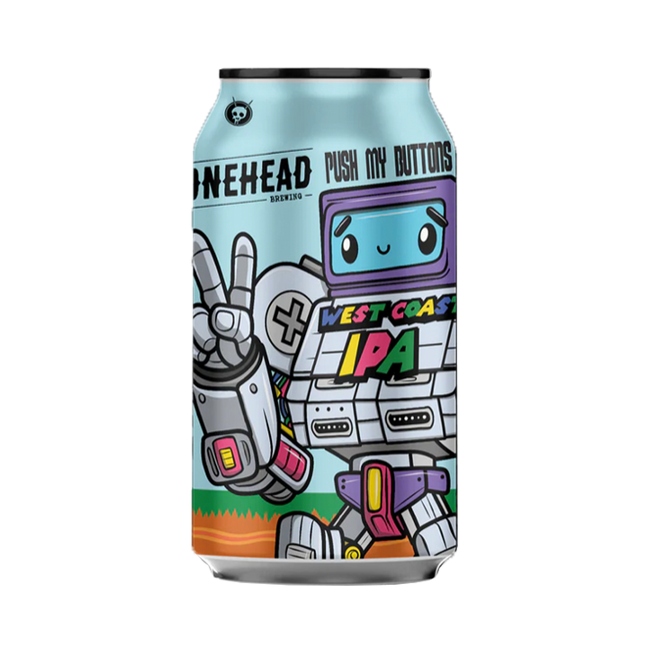 Bone Head Brewing - Push My Buttons West Coast IPA 6.1% 375ml Can