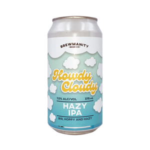 Brewmanity Beer Co - Howdy Cloudy Hazy IPA 6.4% 375ml Can