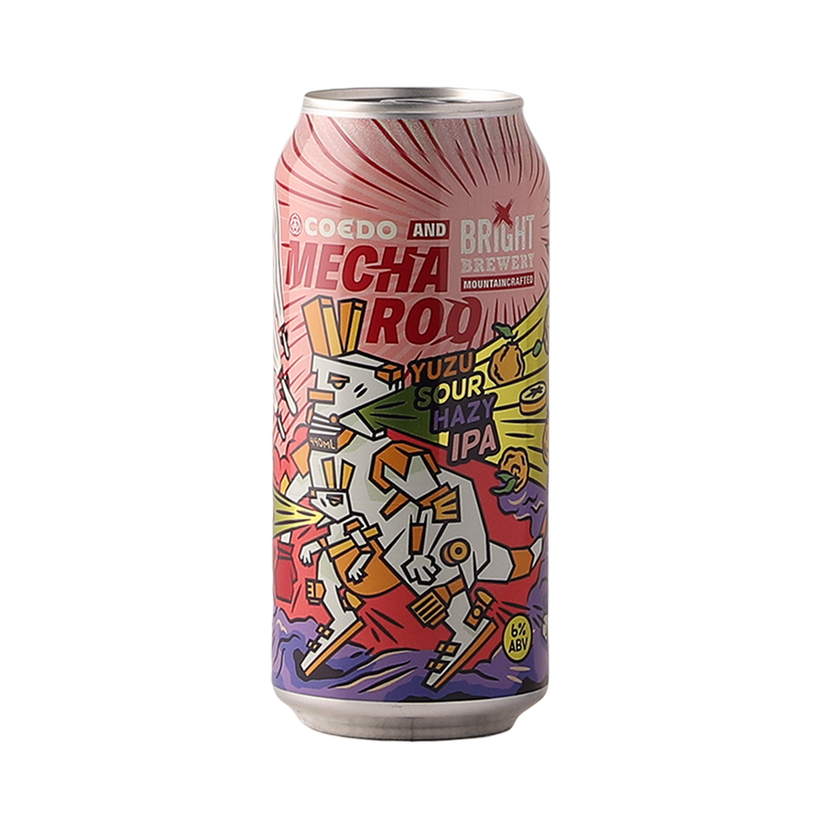 Bright Brewery - Mecha Roo Yuzu Sour Hazy IPA 6% 440ml Can