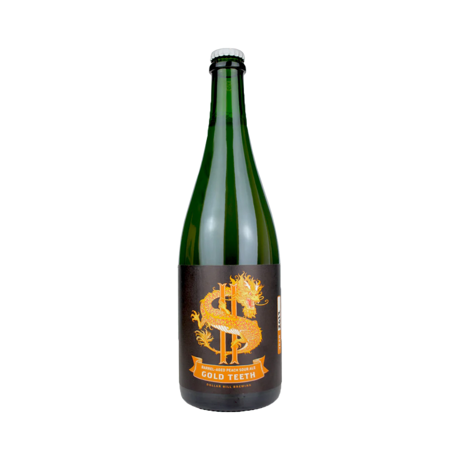 Dollar Bill Brewing - Gold Teeth Barrel Aged Peach Sour Ale 7.2% 750ml Bottle