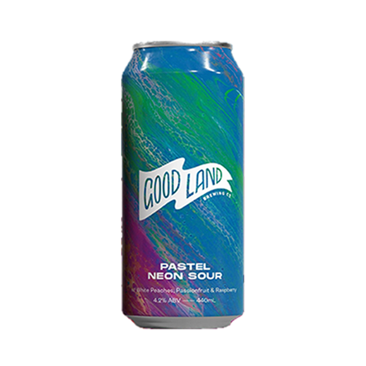 Good Land Brewing Co - Pastel Neon White Peaches, Passionfruit & Raspberry Sour 4.2% 440ml Can