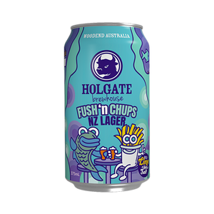 Holgate Brewhouse - Fush n Chups NZ Lager 4.5% 375ml Can