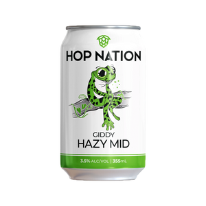 Hop Nation Brewing Co - Giddy Hazy Mid Pale 3.5% 355ml Can