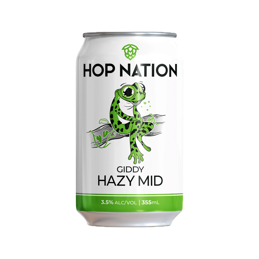 Hop Nation Brewing Co - Giddy Hazy Mid Pale 3.5% 355ml Can