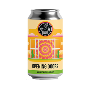 Hop Nation Brewing Co - Opening Doors Hazy Pale 0.5% 355ml Can