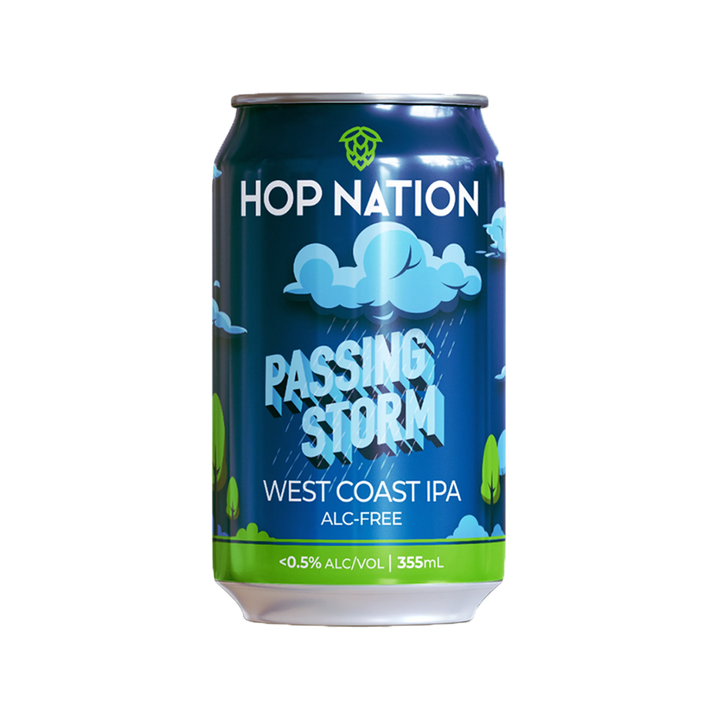Hop Nation Brewing Co - Passing Storm West Coast IPA Non Alc 0.5% 355ml Can