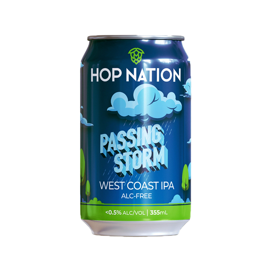 Hop Nation Brewing Co - Passing Storm West Coast IPA Non Alc 0.5% 355ml Can