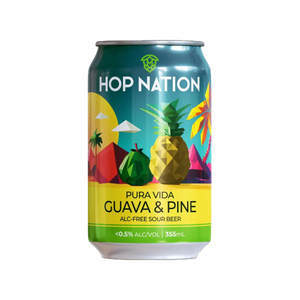 Hop Nation Brewing Co - Pura Vida Guava & Pine Sour 0.5% 355ml Can