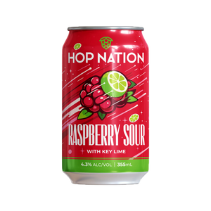 Hop Nation Brewing Co - Raspberry Sour with Key Lime 4.3% 355ml Can