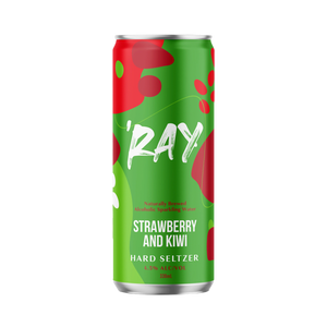 Hop Nation Brewing Co - Ray' Strawberry & Kiwi Hard Seltzer 4.5% 330ml Can