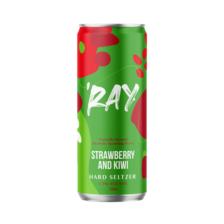 Hop Nation Brewing Co - Ray' Strawberry & Kiwi Hard Seltzer 4.5% 330ml Can