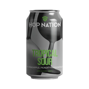 Hop Nation Brewing Co - Tropical Sour with Pineapple, Peach & Passionfruit 4% 355ml Can