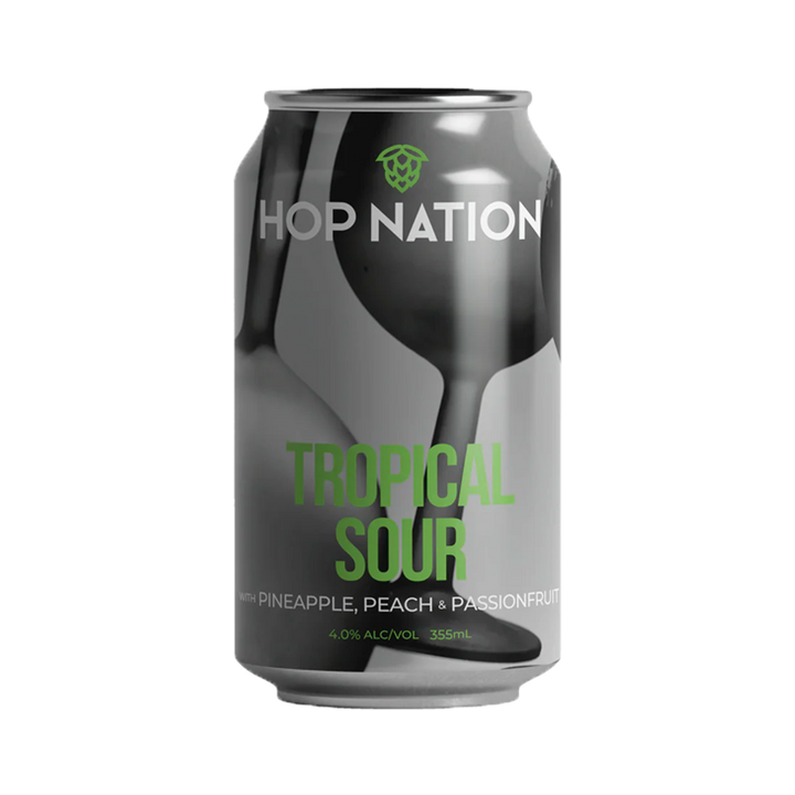 Hop Nation Brewing Co - Tropical Sour with Pineapple, Peach & Passionfruit 4% 355ml Can