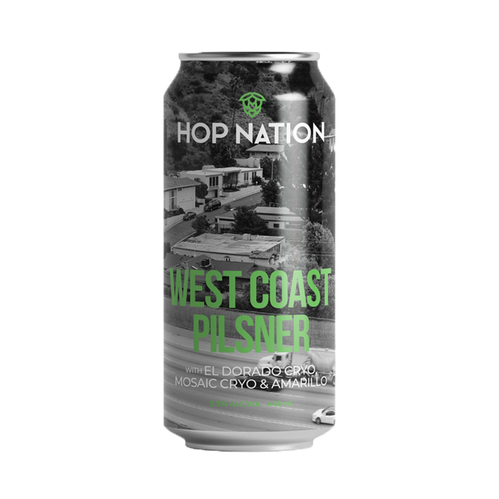 Hop Nation Brewing Co - West Coast Pilsner w/ El DoradoCryo, Mosaic Cryo & Amarillo 5.3% 440ml Can