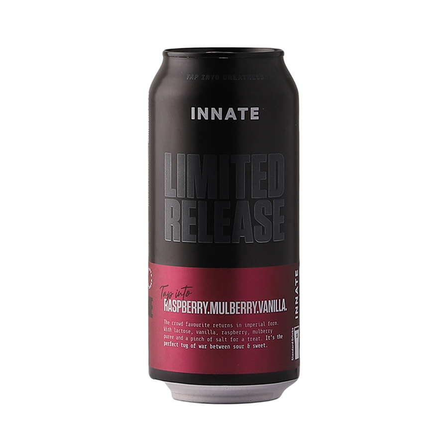 Innate Brewers - Imperial Raspberry & Mulberry Smoothie Sour 7.5%  440ml Can