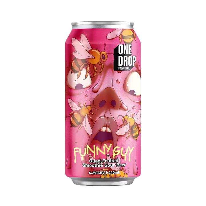 One Drop Brewing Co - Funny Guy Quad-Fruited Smoothie Sour 6.2% 440ml Can