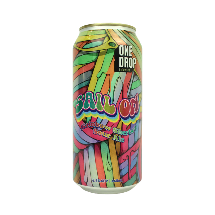 One Drop Brewing Co - Sail On Rainbow Sherbet Sour 6.5% 440ml Can