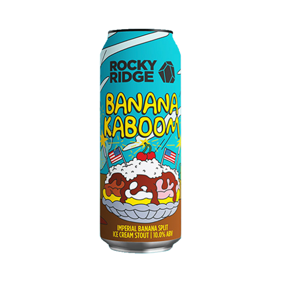 Rocky Ridge - Banana Kaboom! Imperial Banana Split Ice Cream Stout 10% 500ml Can
