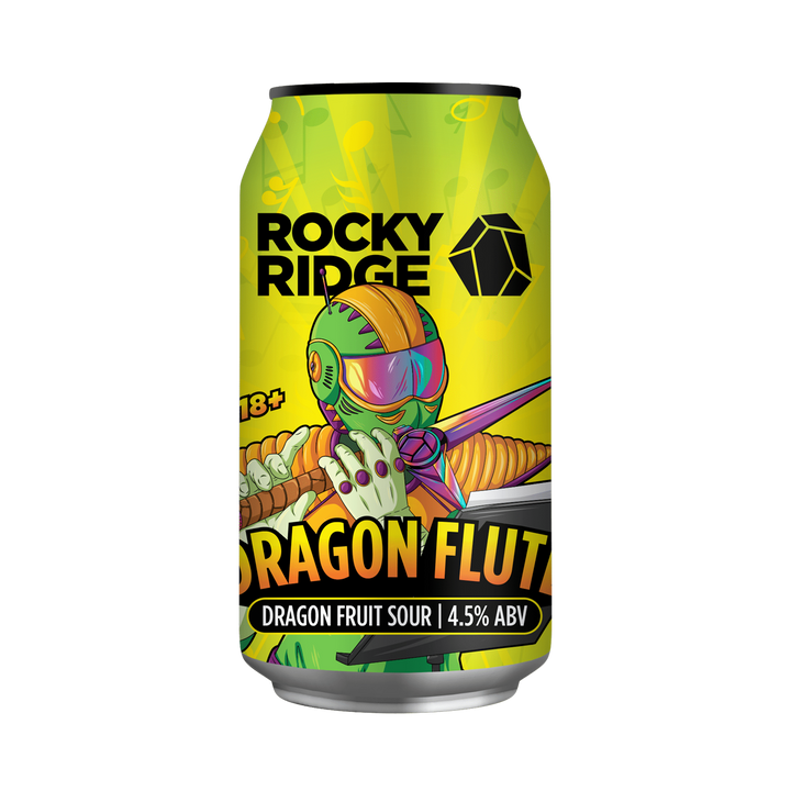 Rocky Ridge brewing Co - Dragon Flute Dragon Fruit Sour 4.5% 375ml Can