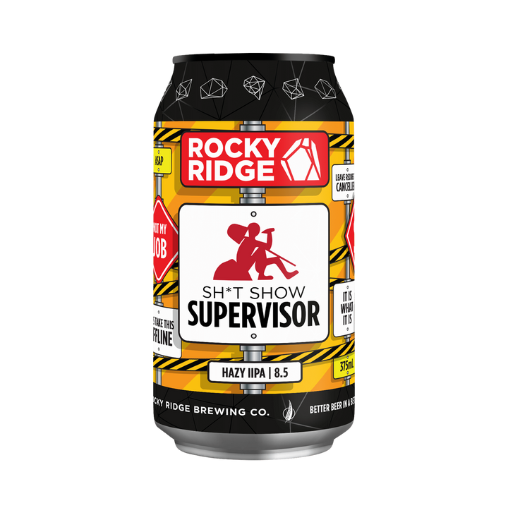 Rocky Ridge Brewing Co - Sh*t Show Supervisor Hazy Double IPA 8.5% 375ml Can