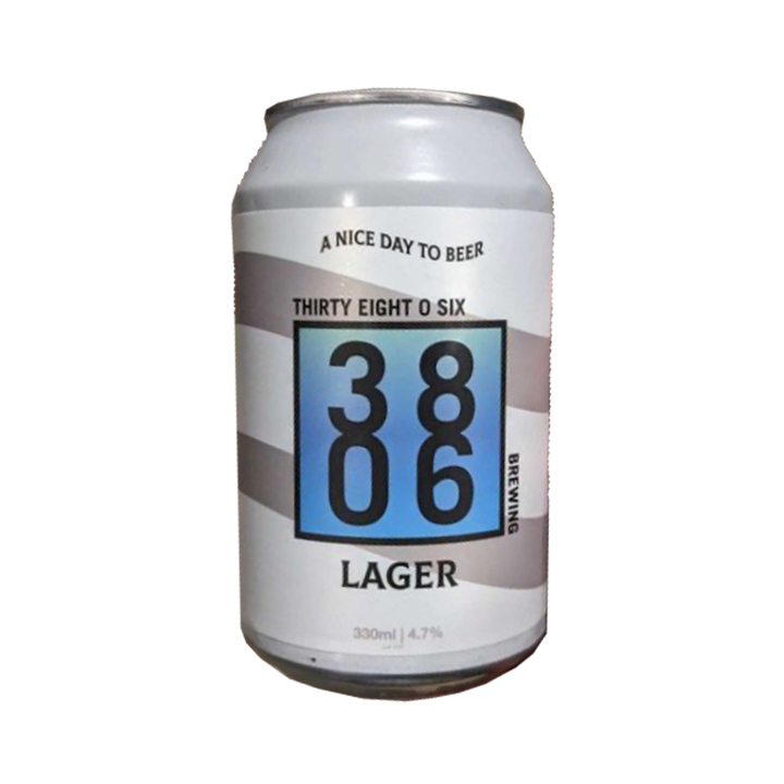 Thirty Eight O Six Brewing - Lager 4.8% 375ml Can
