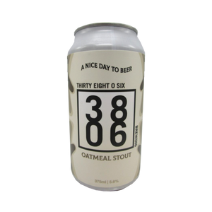 Thirty Eight O Six Brewing - Oatmeal Stout 5.6% 375ml Can