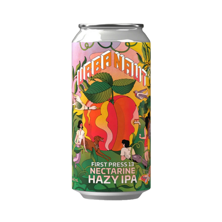 Urbanaut brewing Co - First Press 13 Nectarine Hazy IPA 5.7% 440ml Can