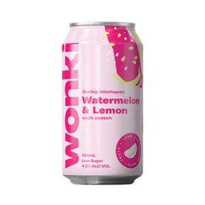 Wonki - Watermelon & Lemon Seltzer 4.5% 330ml Can