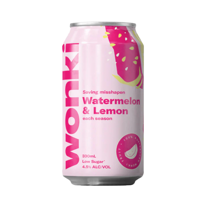 Wonki - Watermelon & Lemon Seltzer 4.5% 330ml Can