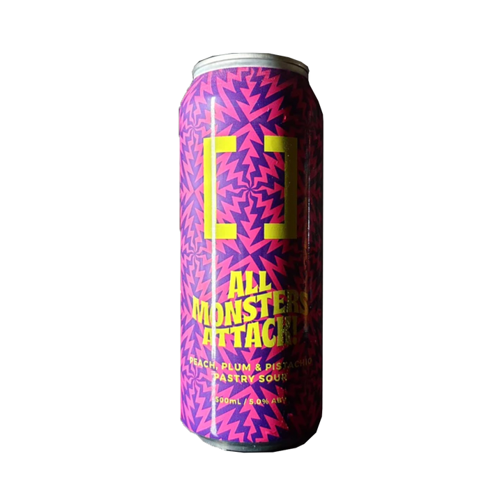 Working Title Brewing - All Monsters Attack Peach, Plum & Pistachio Pastry Sour 5% 500ml Can