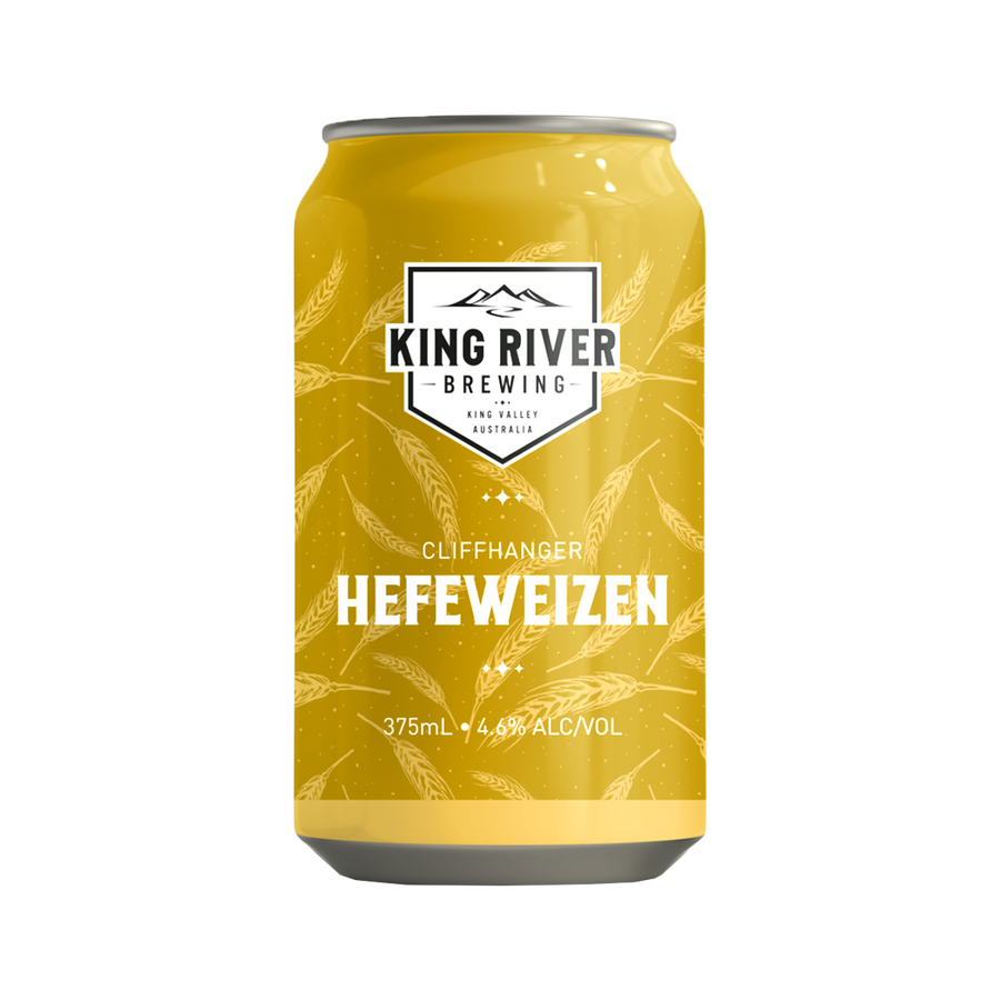 King River Brewing Co - Cliffhanger Hefeweizen 4.4% 375ml Can